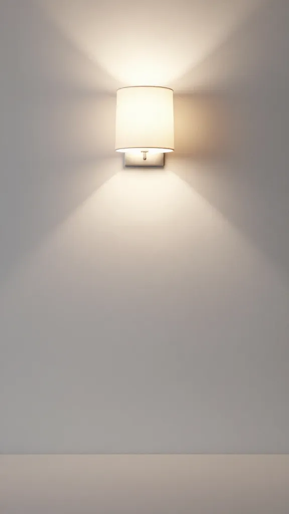 wall-mounted sconce lamp over blank floor space
