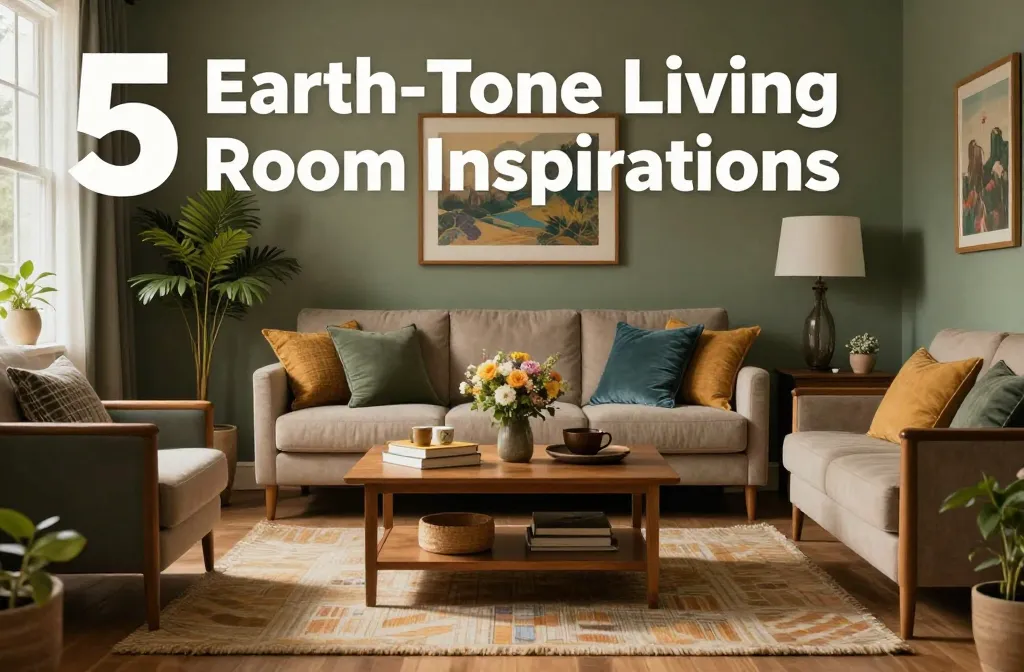 5 Earth-Tone Living Room Inspirations