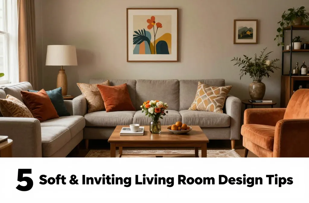 5 Soft & Inviting Living Room Design Tips