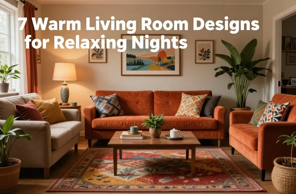 7 Warm Living Room Designs for Relaxing Nights