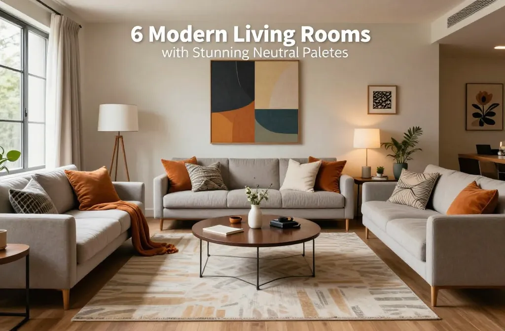 6 Modern Living Rooms with Stunning Neutral Palettes