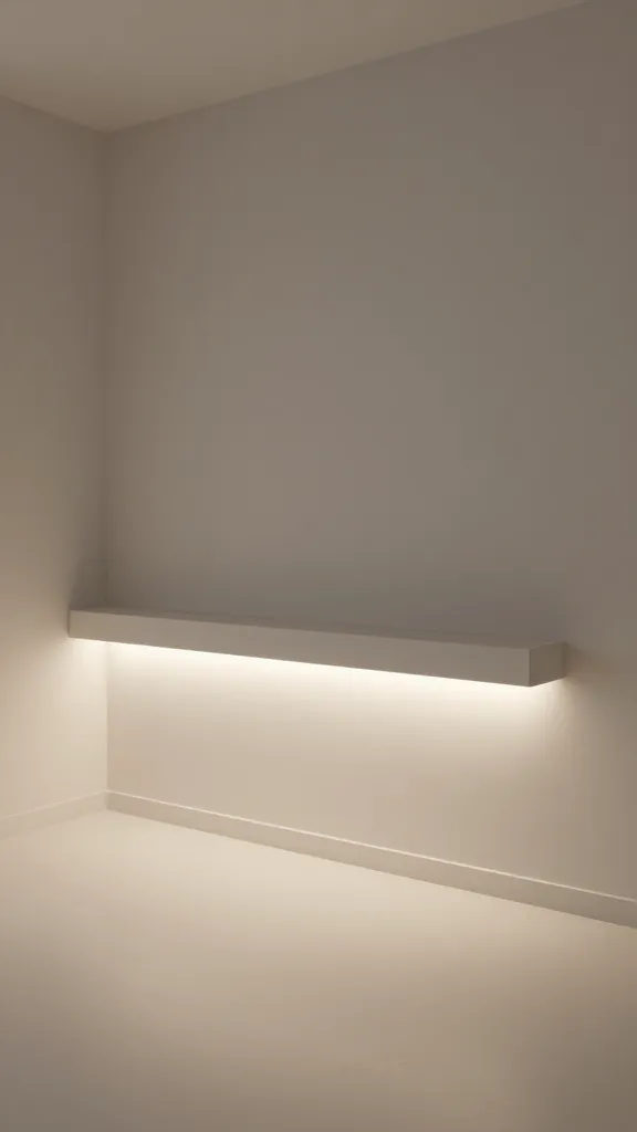 under-vanity open space with concealed LED toe-kick lighting