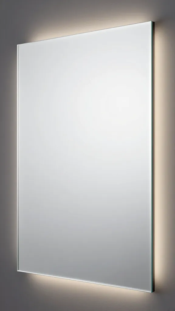frameless fog-free mirror edge with subtle LED backlight