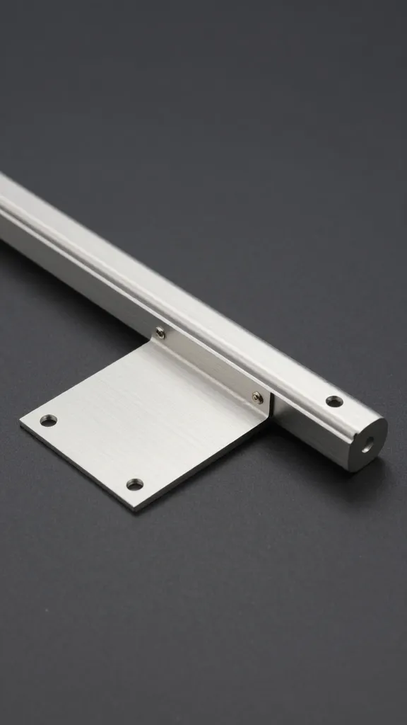 extendable table leaf mechanism in brushed aluminum track
